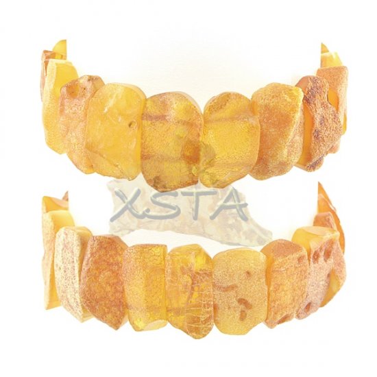 Natural Baltic amber raw beads bracelet